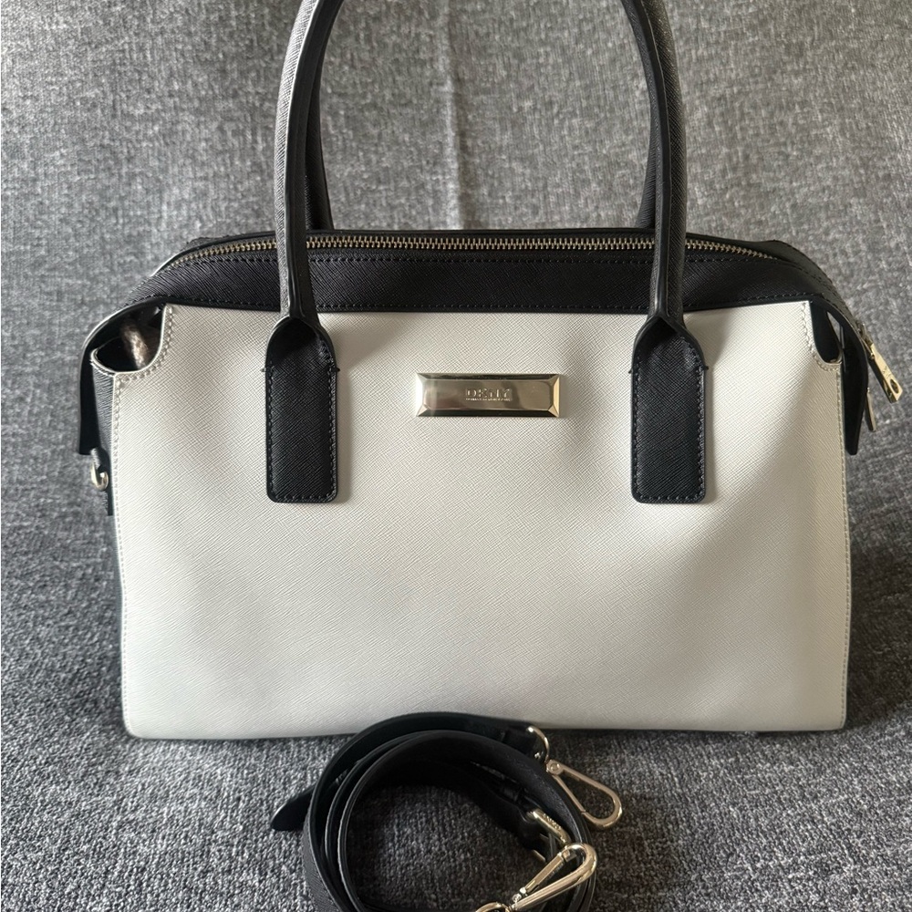 DKNY Black and White Satchel